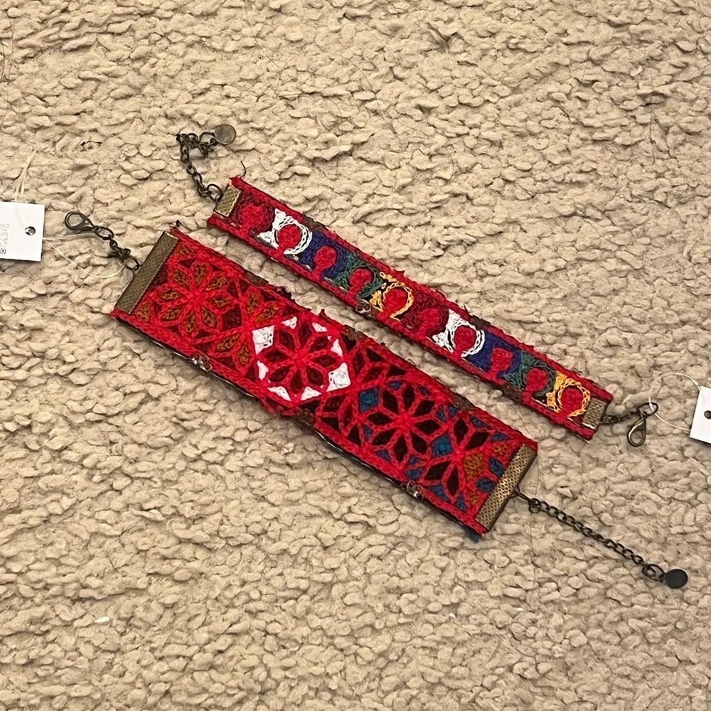 Colorful Embroidered Bracelets - Picture 2 of 2